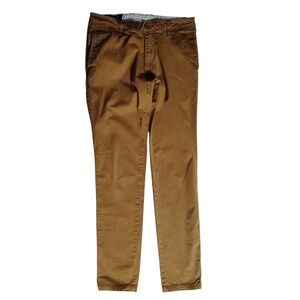 Armani Exchange Mens Slim Fit Chino Pants Tobacco Brown 28R 8NZP45 ZNT3Z